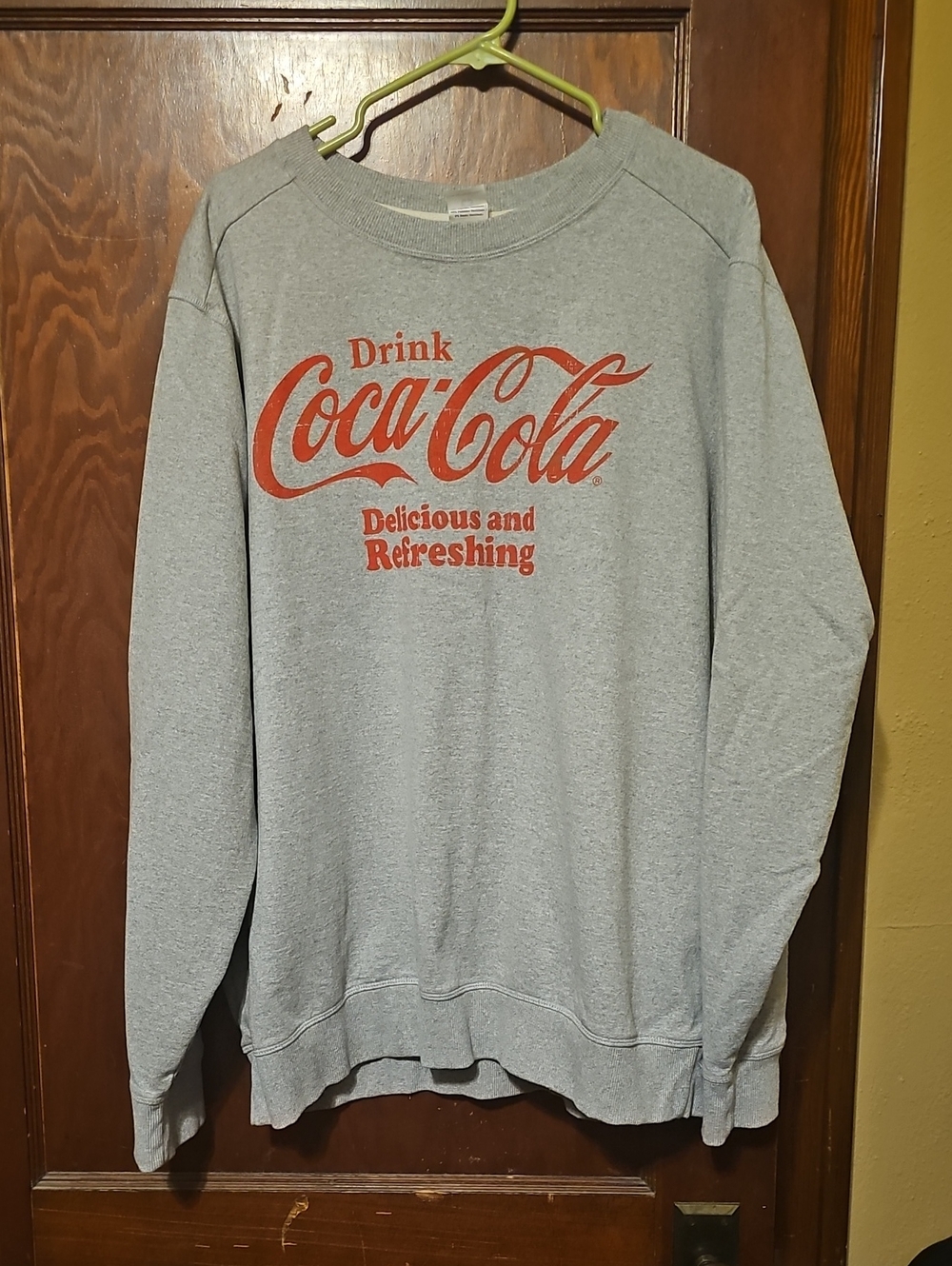 Coca Cola Light Gray Sweatshirt with Red Logo